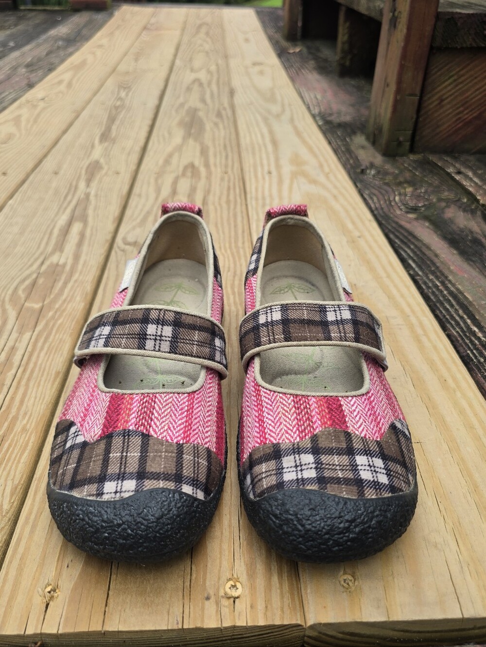 KEEN Womens Harvest Fall Plaid MJ II Mary Janes II Size 8 Pink Brown - Picture 3 of 11
